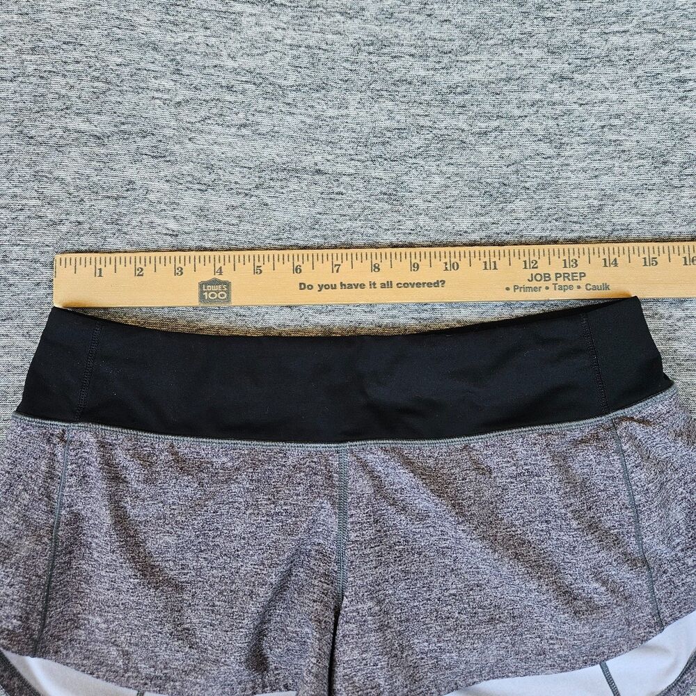 Lululemon Speed Up Low-Rise Lined Running Shorts Gray Size 6 2.5 Inch Inseam - Picture 5 of 10